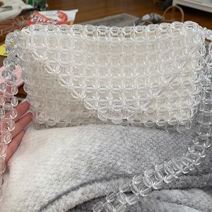Zara clear beaded crossbody